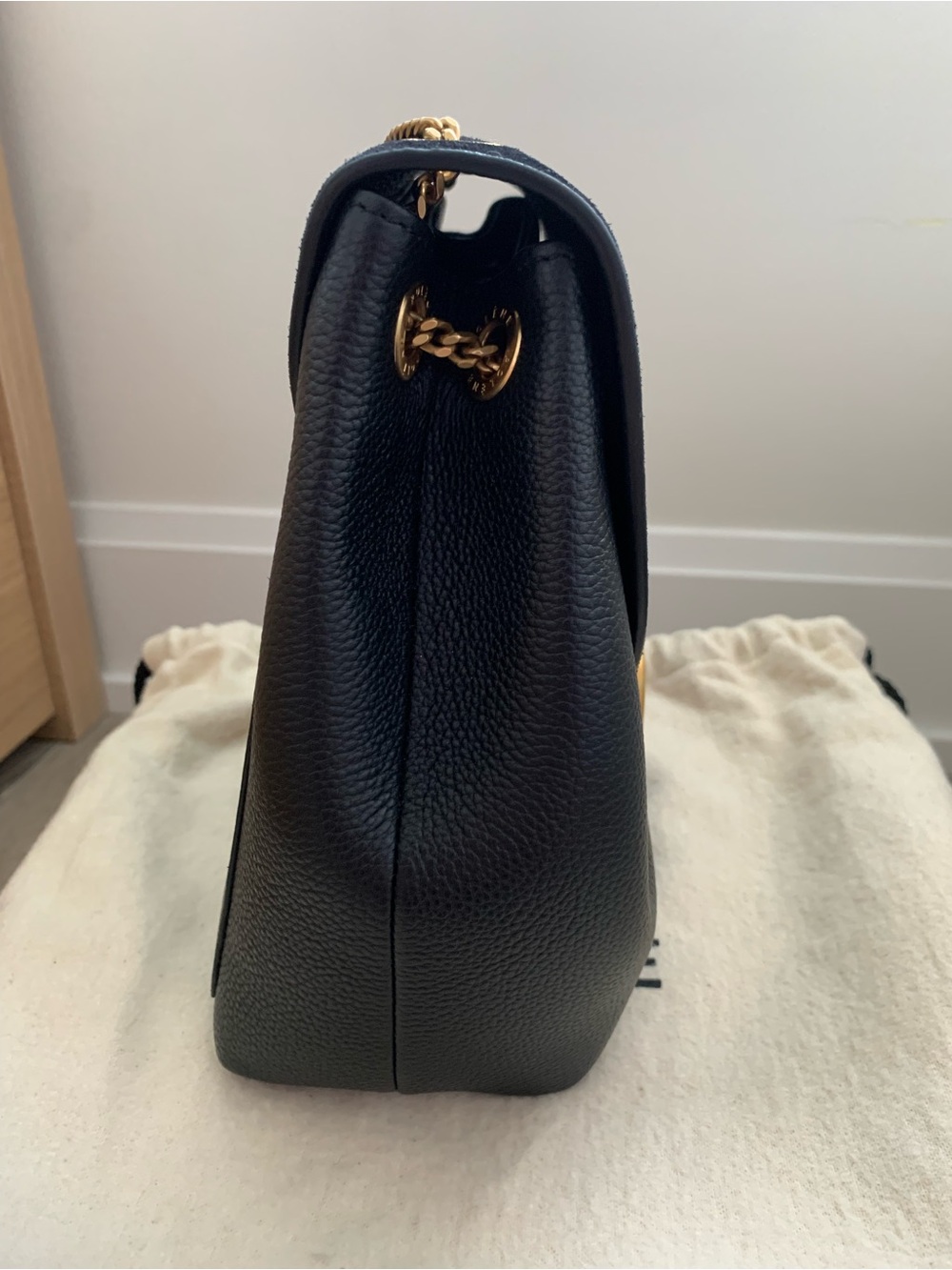 Polene Numero Un Mini Backpack-Black Leather & Suede - Picture 4 of 12